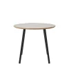 House Nordic AALST Table d'appoint ronde effet travertin et métal ø55cm