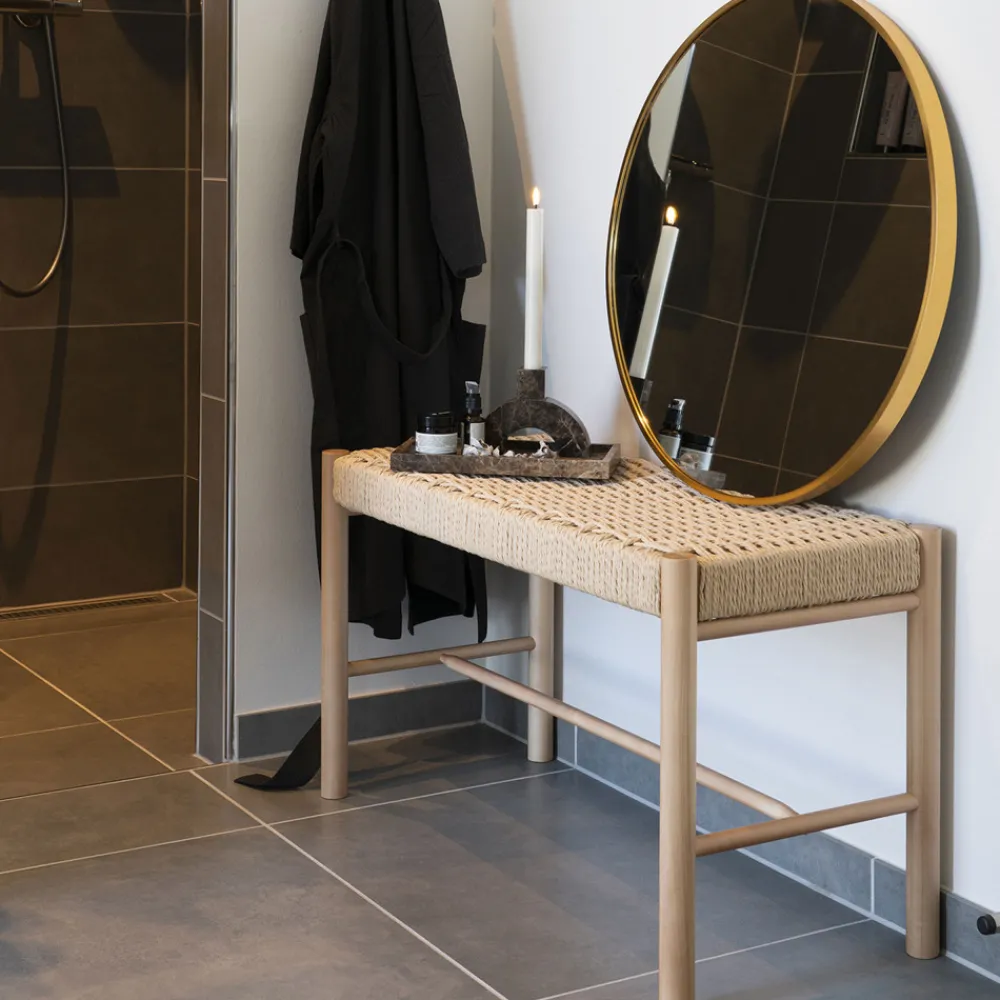 House Nordic ABANO Banc en bois et corde tressée L80cm