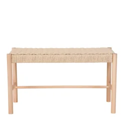 House Nordic ABANO Banc en bois et corde tressée L80cm