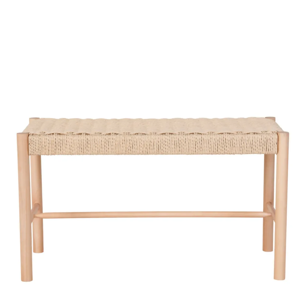 House Nordic ABANO Banc en bois et corde tressée L80cm