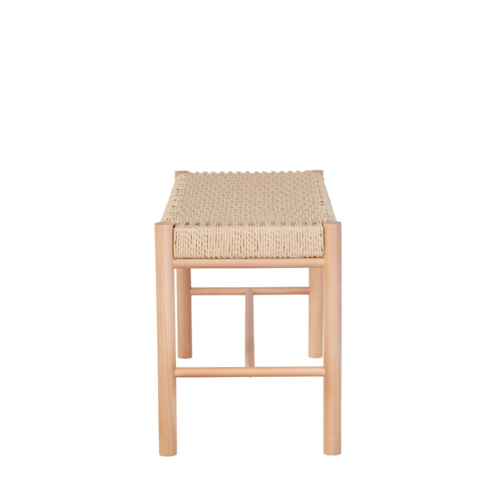 House Nordic ABANO Banc en bois et corde tressée L80cm