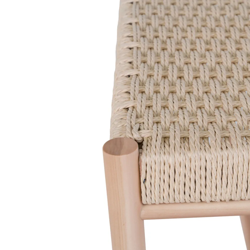 House Nordic ABANO Banc en bois et corde tressée L80cm
