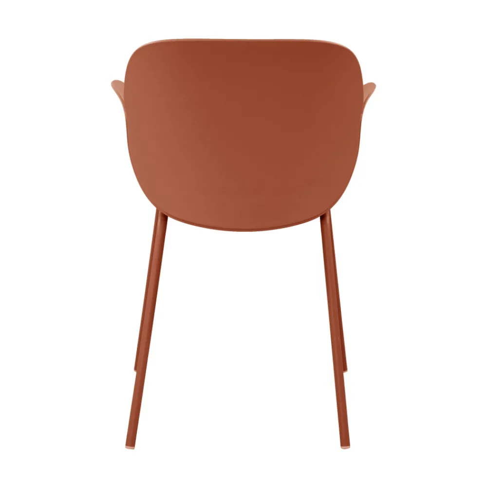 Drawer ACAPULCO Lot de 4 fauteuils de table intérieur et extérieur en plastique et métal