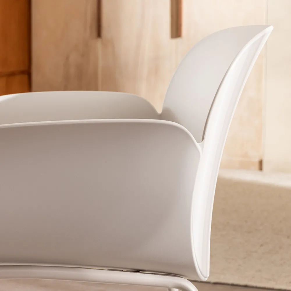 Drawer ACAPULCO Lot de 4 fauteuils de table intérieur et extérieur en plastique et métal