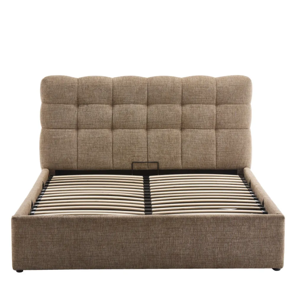 Drawer ACARA Lit coffre matelassé en tissu 140x190cm