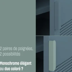 Drawer ADEL Armoire 2 portes en métal H180cm