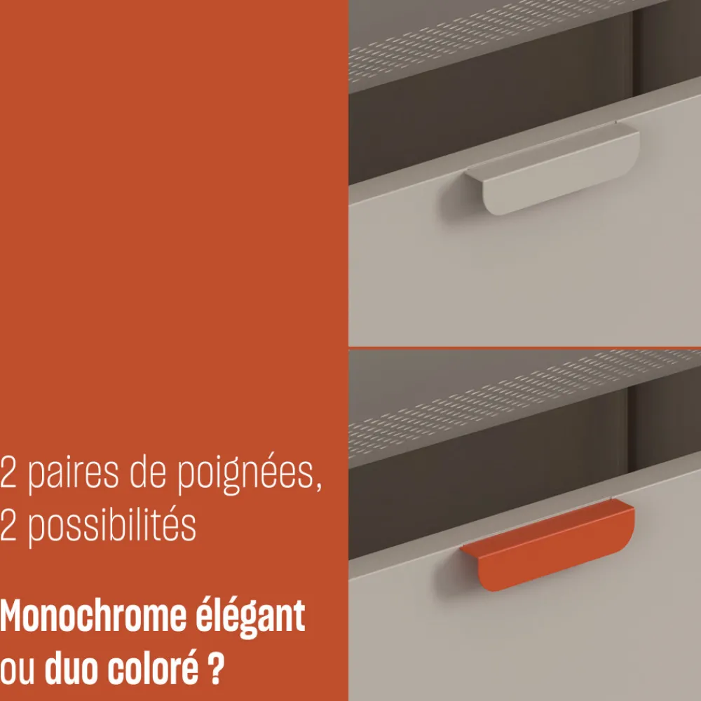 Drawer ADEL Bureau 1 porte en métal L120cm