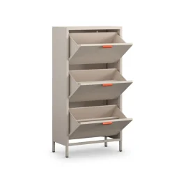 Drawer ADEL Meuble à chaussures 3 portes en métal H120cm