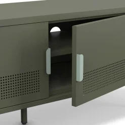 Drawer ADEL Meuble TV 2 portes en métal L120cm