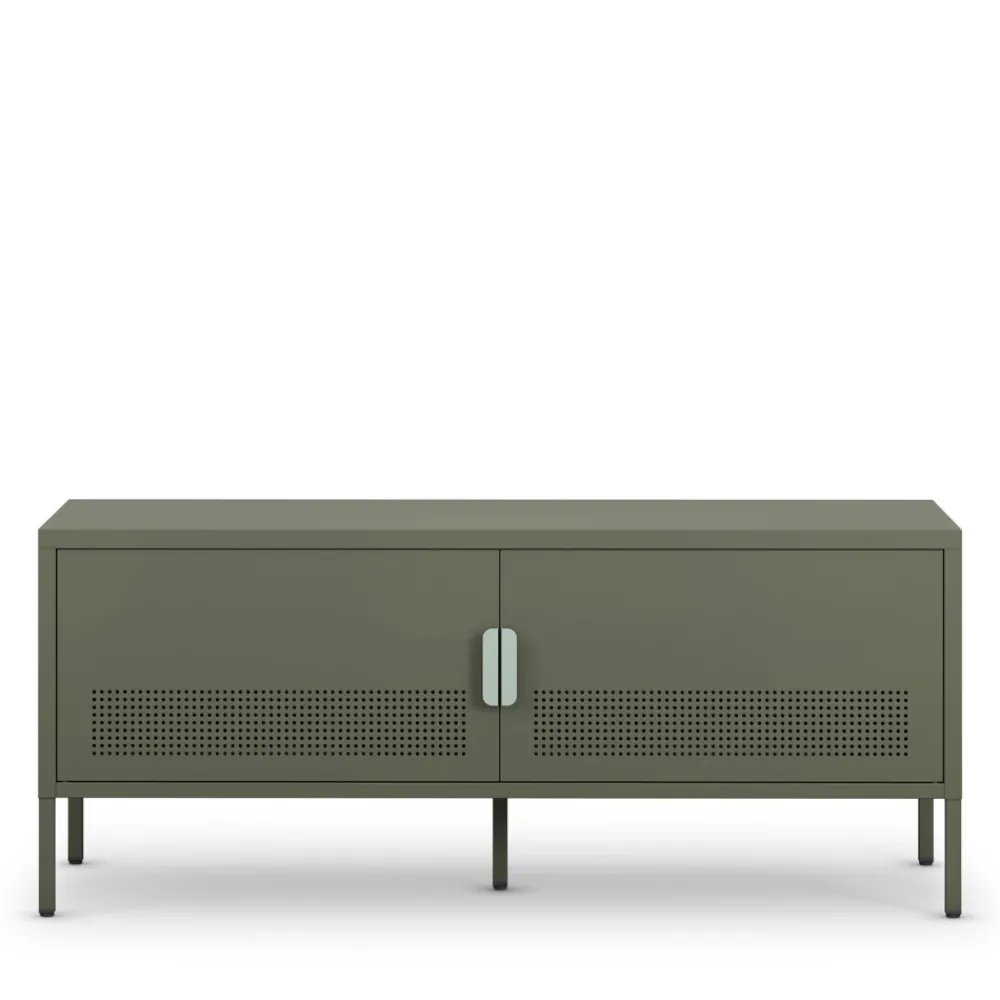 Drawer ADEL Meuble TV 2 portes en métal L120cm