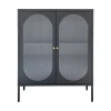 House Nordic ADELAIDE Buffet 2 portes en verre et métal L90cm