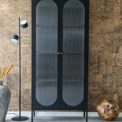 House Nordic ADELAIDE Vitrine en verre et métal H180cm