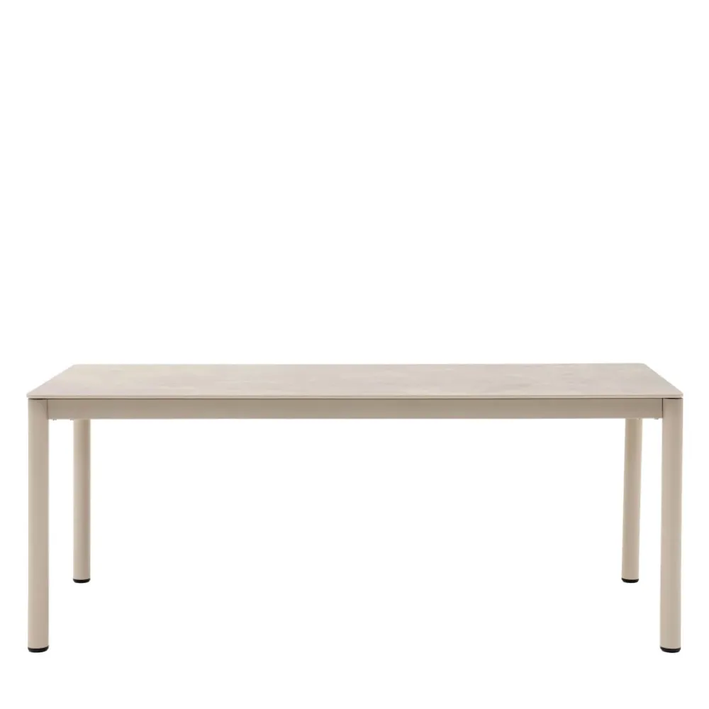 House Nordic ALCUDIA Table à manger 8 personnes en céramique et métal