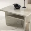 Venture Home ALESUND Table basse carrée effet marbre 75x75cm