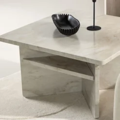 Venture Home ALESUND Table basse carrée effet marbre 75x75cm