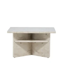Venture Home ALESUND Table basse carrée effet marbre 75x75cm