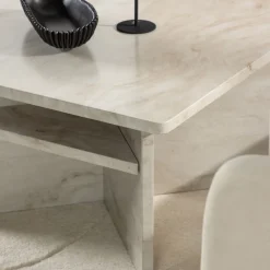 Venture Home ALESUND Table basse carrée effet marbre 75x75cm