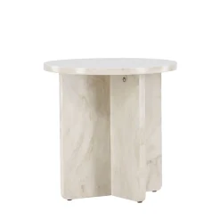 Venture Home ALESUND Table d'appoint ronde effet marbre ø50cm