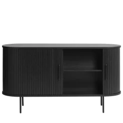 No name ALICIA Buffet 2 portes aux angles arrondis en bois et métal L140cm
