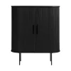 No name ALICIA Buffet haut aux angles arrondis en bois et métal H118cm