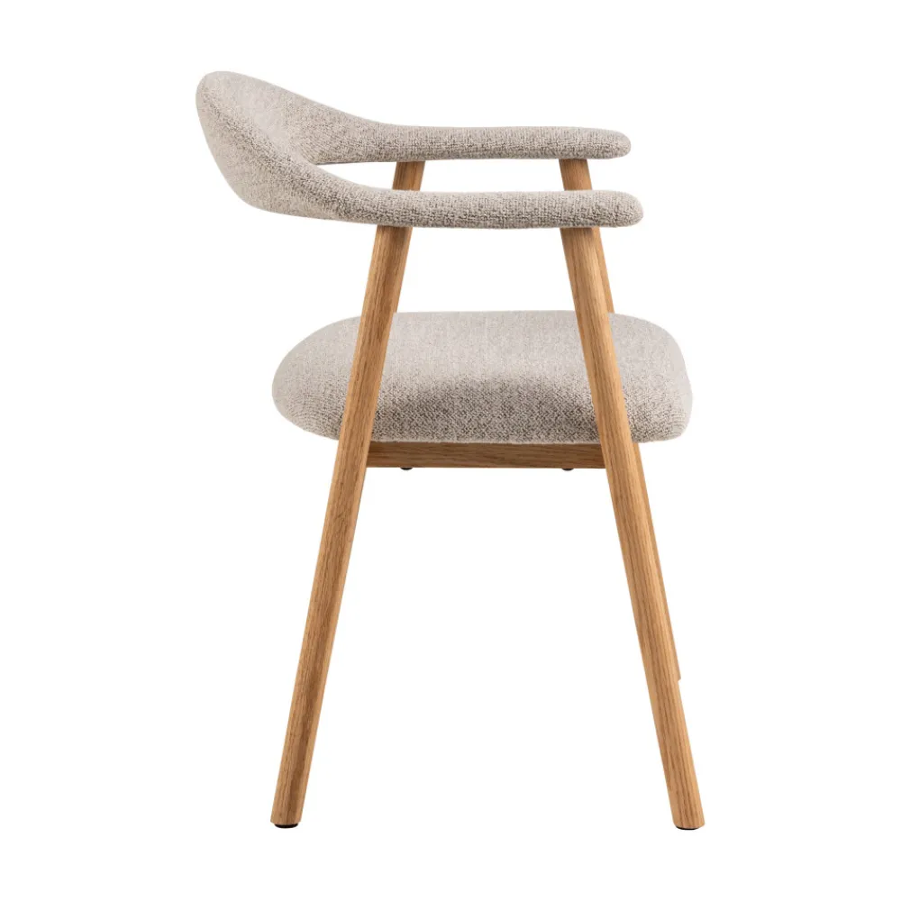 Drawer ANABATE Lot de 2 fauteuils de table en tissu et bois