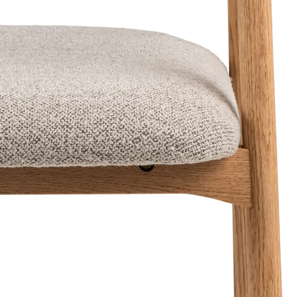 Drawer ANABATE Lot de 2 fauteuils de table en tissu et bois