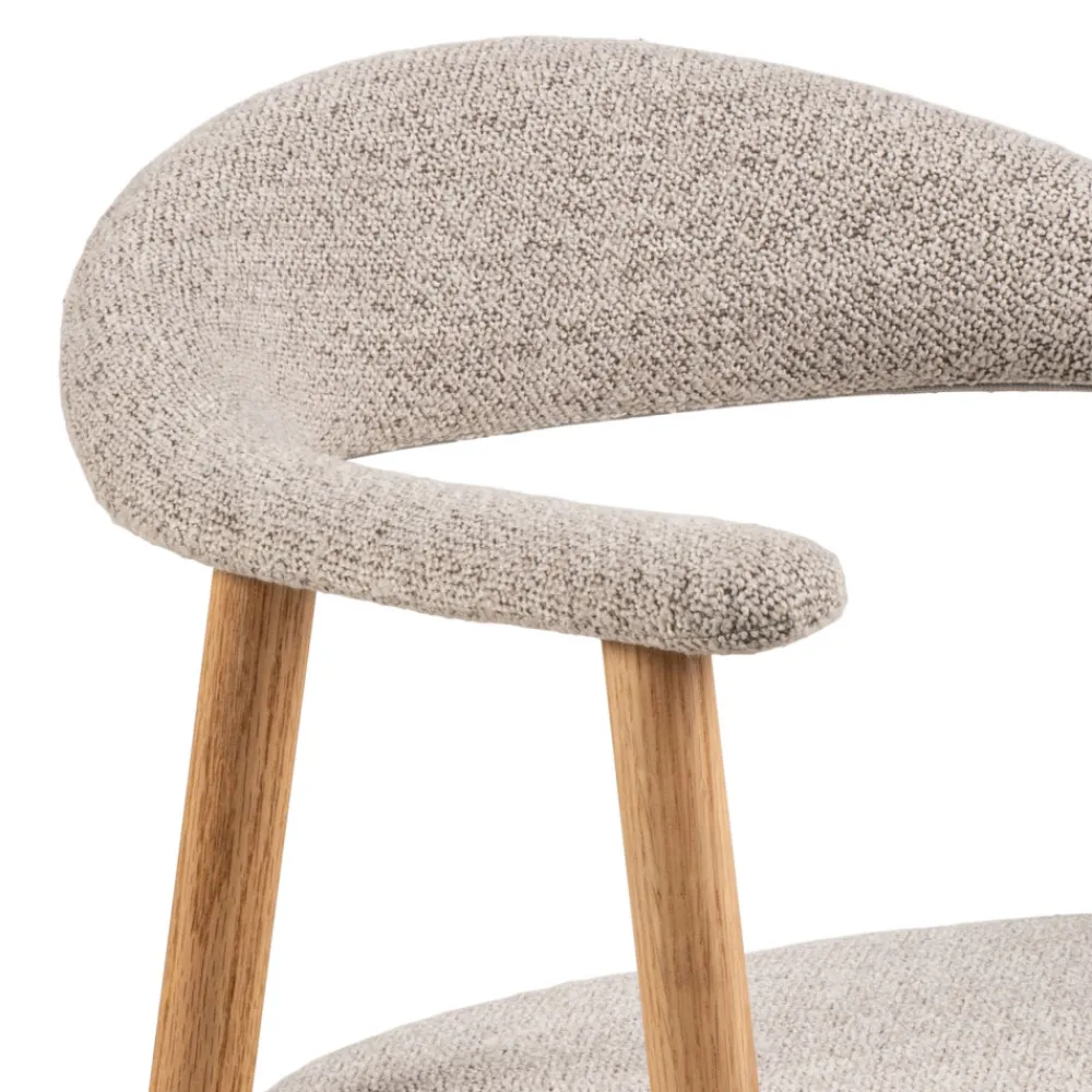 Drawer ANABATE Lot de 2 fauteuils de table en tissu et bois