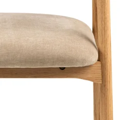 Drawer ANABATE Lot de 2 fauteuils de table en tissu et bois