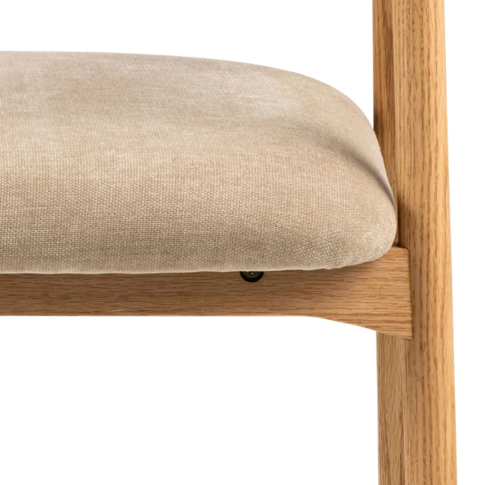 Drawer ANABATE Lot de 2 fauteuils de table en tissu et bois