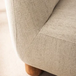 Drawer AREN Fauteuil en tissu chenille et bois