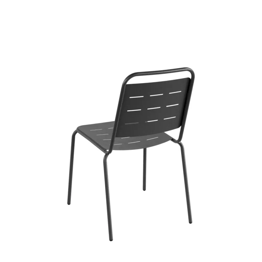 Drawer ARIA Lot de 4 chaises de jardin en métal