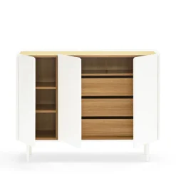 Teulat ARISTA Buffet en bois 3 portes 3 tiroirs L110cm