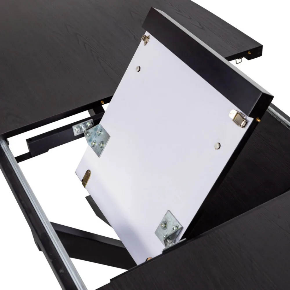 Woood ARROS Table à manger extensible ovale 8 à 10 personnes en bois et métal