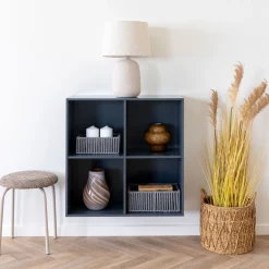 House Nordic ASMARA Tabouret en tissu et métal H43cm