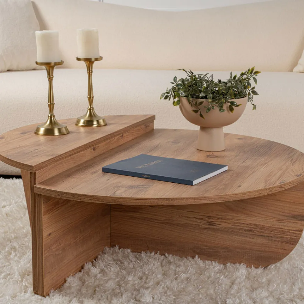 Drawer ASYA Lot de 2 tables basses en bois