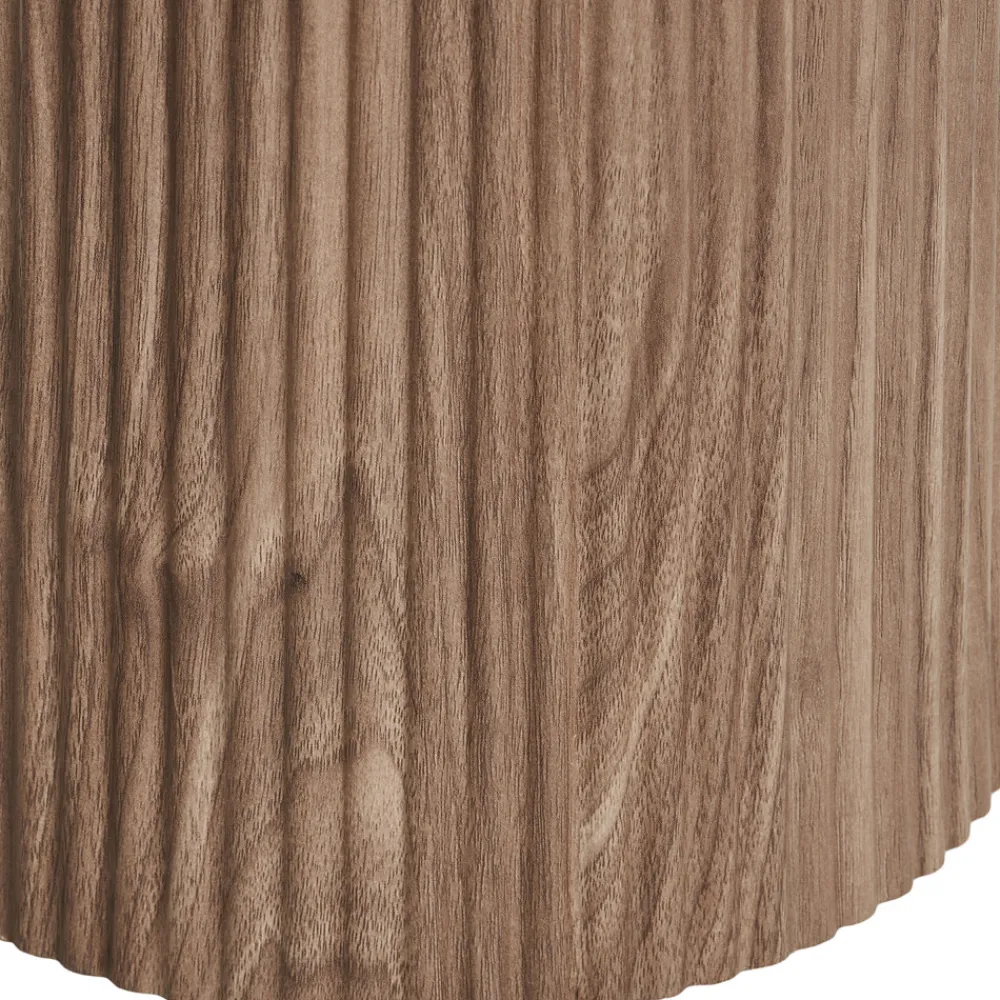 House Nordic ATHENS Console aux bords arrondis effet marbre et bois L120cm