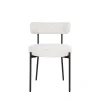 House Nordic BADALONA Lot de 2 chaises en tissu bouclette et métal