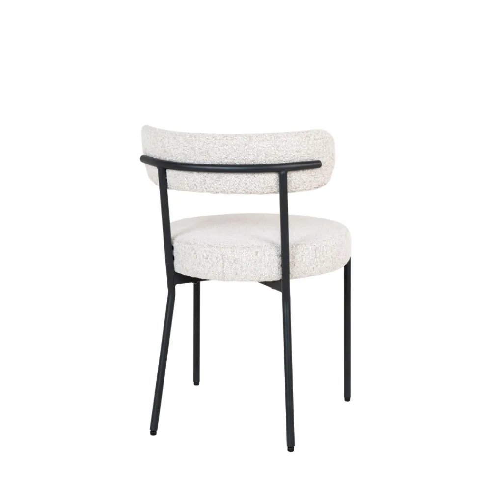 House Nordic BADALONA Lot de 2 chaises en tissu bouclette et métal