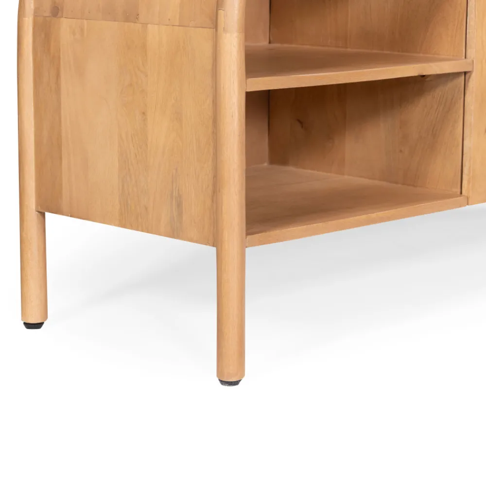 Drawer BALI Meuble TV 2 portes en bois massif L150cm