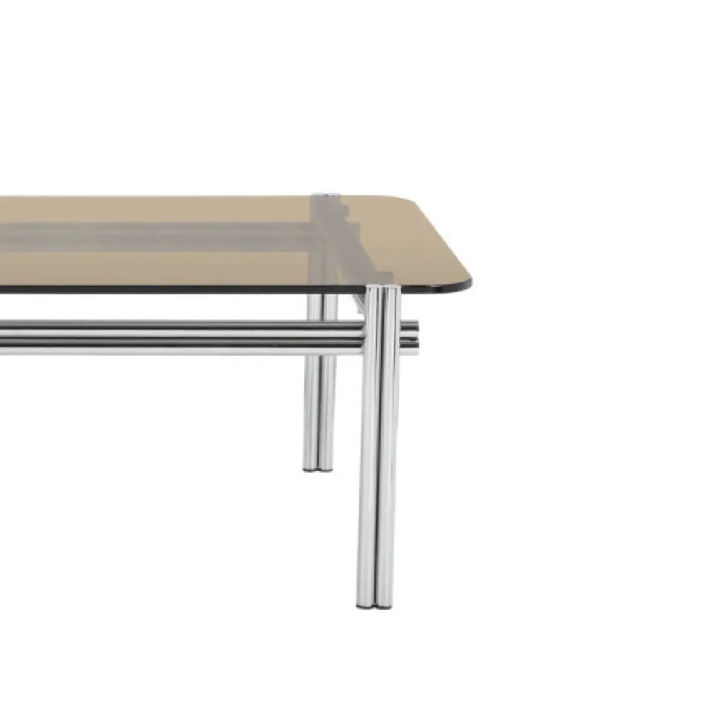 Drawer BARLOW Table basse en verre pieds chrome