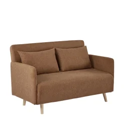 Drawer BELUSHI Canapé convertible 2 places en tissu pieds bois clair