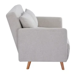 Drawer BELUSHI Canapé convertible 2 places en tissu pieds bois clair