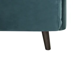 Drawer BELUSHI Canapé convertible 2 places en velours pieds bois foncé