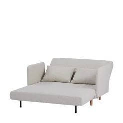 Drawer BELUSHI Canapé convertible 2 places en tissu bouclette pieds bois clair