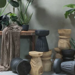Woood BIKKEL Tabouret en bois ø28cm