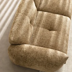 Drawer BOCCA Canapé droit 3 places en tissu à dossier capitonné