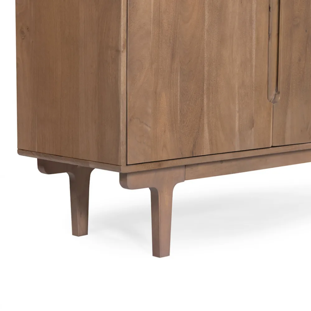 Drawer BOGOR Buffet 4 portes en bois massif L150cm