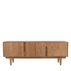 Drawer BOGOR Meuble tv 4 portes en bois massif L150cm