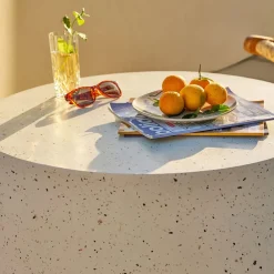 House Nordic BONNIE Table basse ronde en effet terrazzo ø70cm