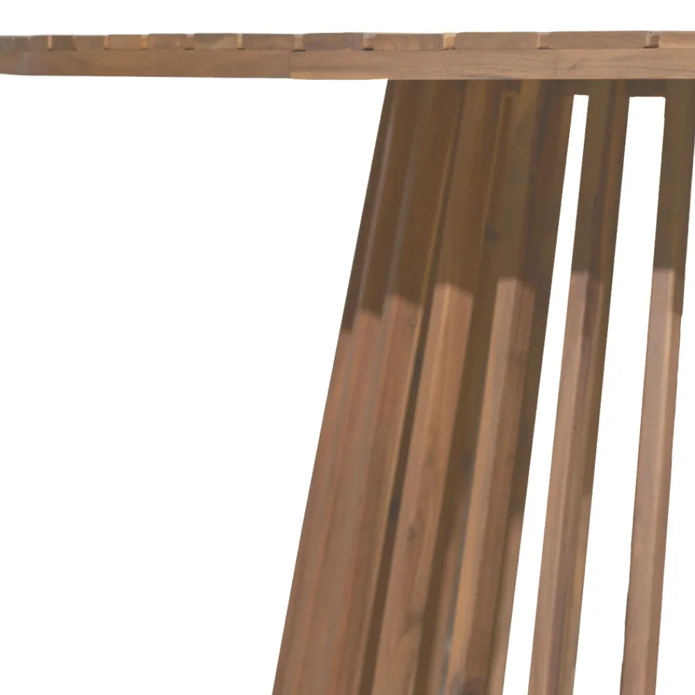 Drawer BORO Table à manger de jardin 6 personnes ronde en bois ø 150 cm